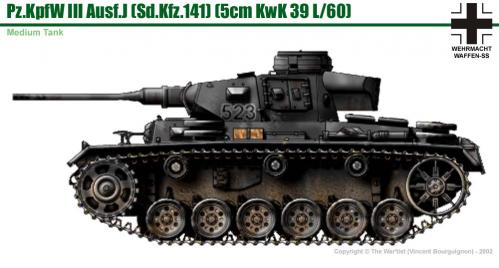 Panzer III ausf. J (fin de production) côté