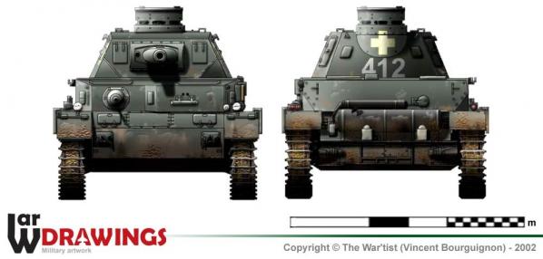 Panzer IV ausf. A face et arrière