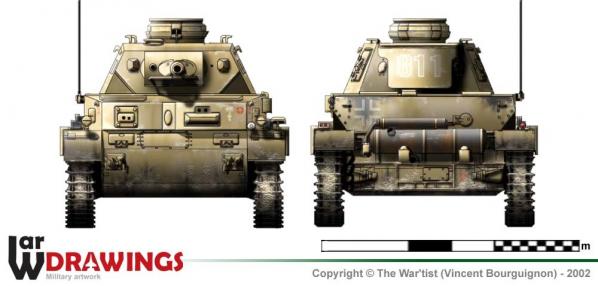 Panzer IV ausf. E face et arrière