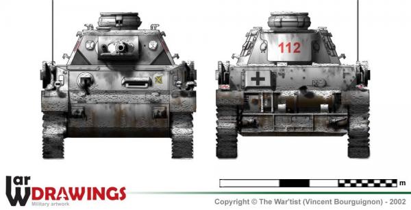 Panzer IV ausf. F1 face et arrière