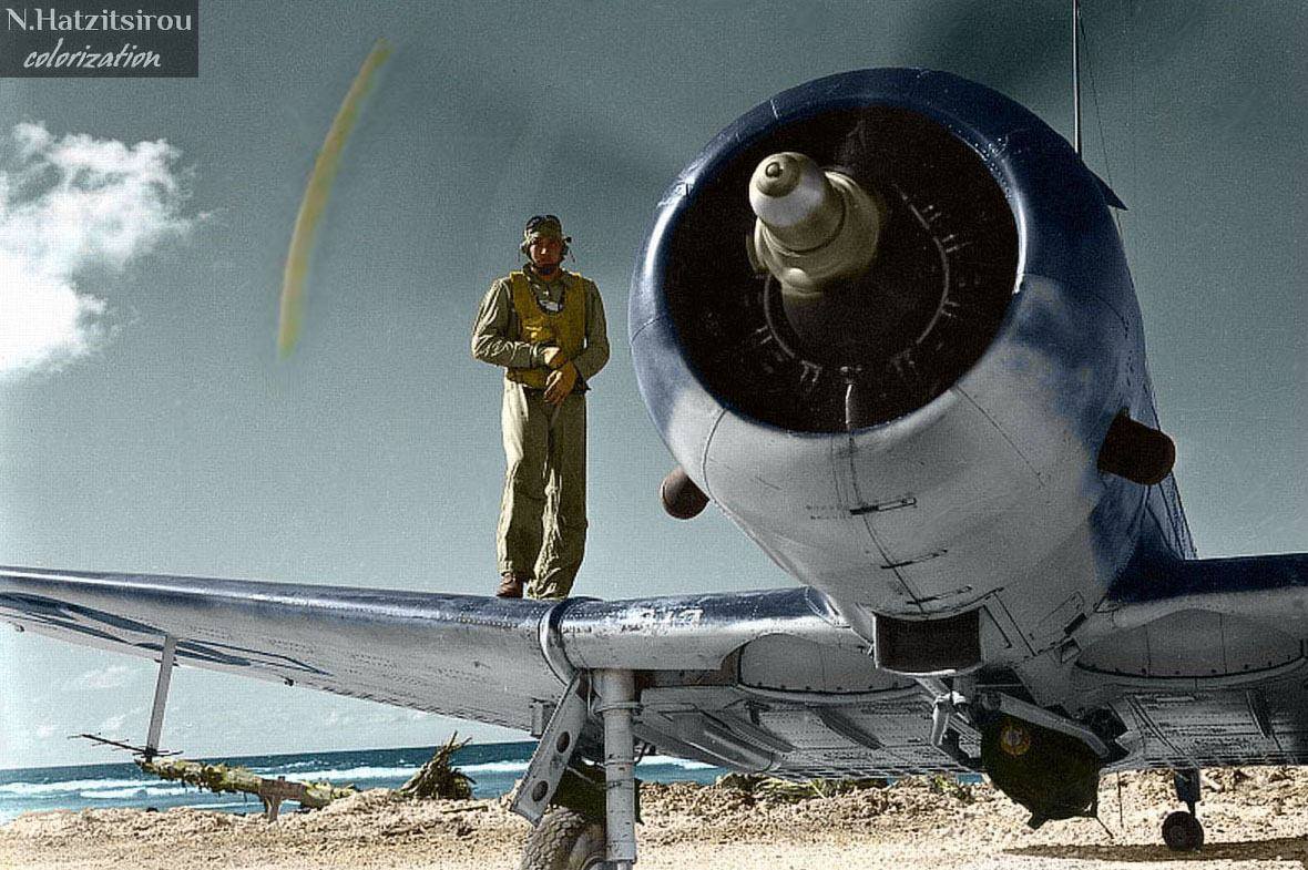 Photos colorisées d'avions 1944
