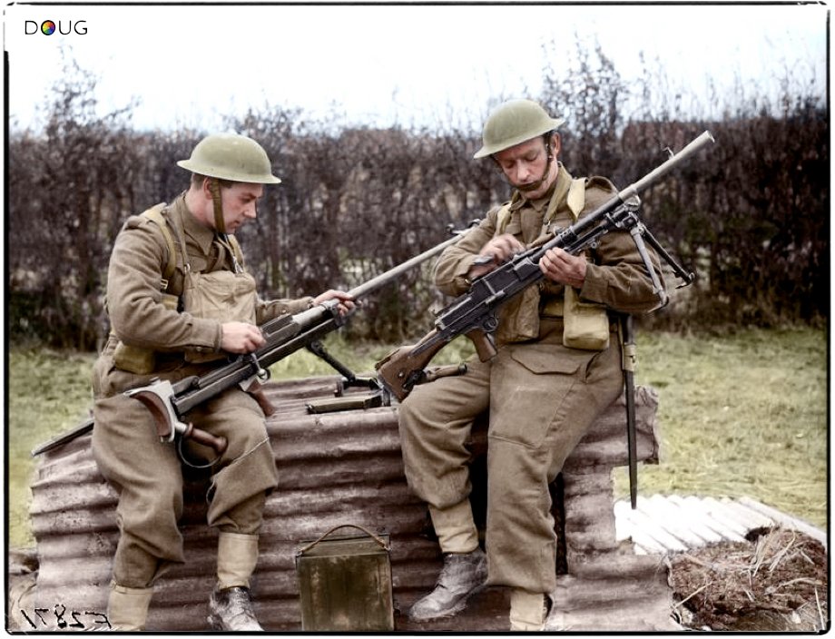 Photos colorisées de l'infanterie anglaise