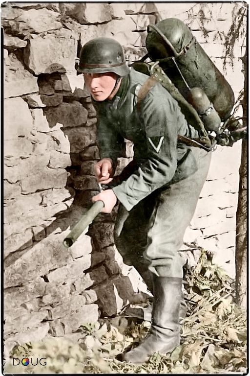Photos colorisées de l'infanterie allemande