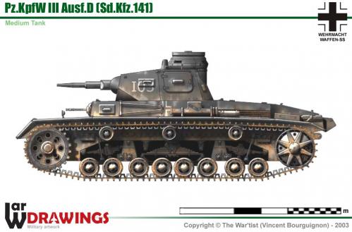 Panzer III ausf. D côté