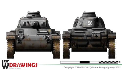 Panzer III ausf. F (fin de production) face et arrière