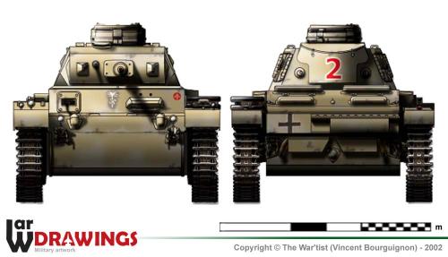 Panzer III ausf. G face et arrière