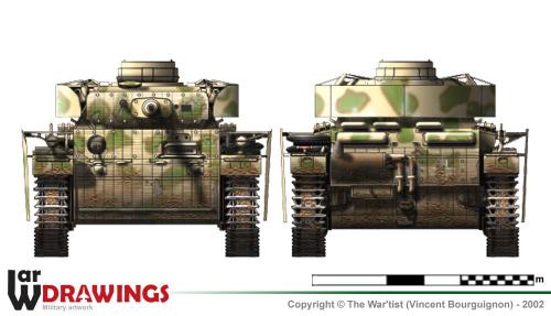 Panzer III ausf. M face et arrière
