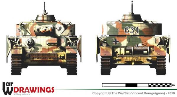 Panzer IV ausf. H face et arrière